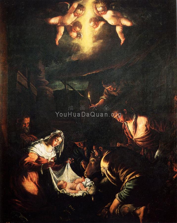 The Adoration Of The Shepherds - 雅格布·巴萨诺